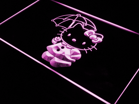 Hello Kitty Umbrella LED Neon Sign